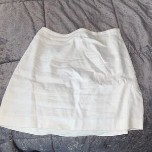 Linen Elegant White Women's Skirt